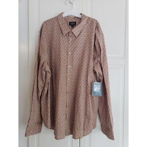 Abbott Elementary Mens Button Down Shirt - Beige Diamond - Size XXL - NEW
